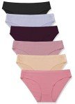 FINETOO Women's Seamless No-Show Underwear - M