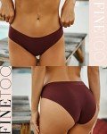 FINETOO Women's Seamless No-Show Underwear - M