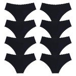 8 Pack Women's Seamless No-Show Bikini Panties