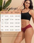Levao 6 Pack Women's Cotton Lace Bikini Briefs