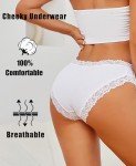 Knowyou 6-Pack Cotton Cheeky Lace Hipster Panties
