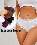 Knowyou 6-Pack Cotton Cheeky Lace Hipster Panties
