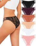 Cheeky Lace Cotton Bikini Panties for Women