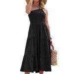 One Shoulder Boho Maxi Dress for Summer