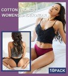 10 Pack Low Rise Cotton Thongs for Women
