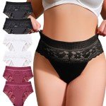 Red Lace Mid Rise Plus Size Cheeky Panty Set