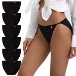 INNERSY Women's Stretchy Cotton Bikini Underwear 6-Pack