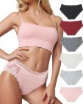 Levao Women's Cotton Lace Bikini Panty Multipack