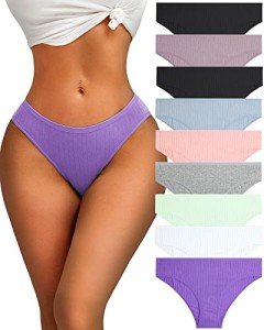 9 Pack Women's Soft Cotton Hipster Bikini Panties