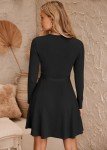 Hotouch Women's Black Long Sleeve Sweater Dress