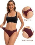 INNERSY Women's Lace High Cut Bikini Underwear 4-Pack