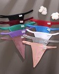10 Pack Women's Cotton G-String Thongs Set