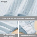 APRSEA Women’s High Waisted Ribbed Thong Panties 6 Pack
