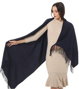 Women's Scarf Pashmina Shawls and Wraps for Evening Dress Wedding Bridesmaid Bridal Winter Warm Large Soft Silky Scarves Navy Blue