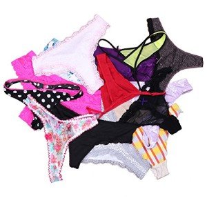UWOCEKA Women's 10-Pack Sexy Thong and Lacy Panties