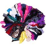 UWOCEKA Women's 10-Pack Sexy Thong and Lacy Panties