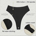 High Waisted Cotton Sport Thongs 6-Pack for Women
