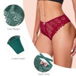 ZOOEASS Women's Lace Thong Underwear 6-Pack