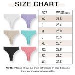 High Waisted Cotton Sport Thongs 6-Pack for Women