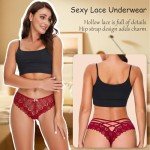 ZOOEASS Women's Lace Thong Underwear 6-Pack