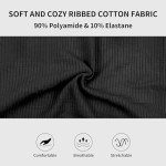 GAREDOB Plus Size High Waist Ribbed Thong 6-Pack