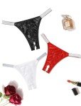 Avidlove Women’s Lace Shine Strap G-String Thongs