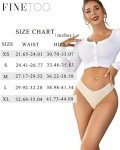 FINETOO 9 Pack Women's No Show Thong Panties