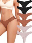 Seamless Women's Thong Panties 6-Pack - No Show