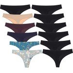 Levao 12 Pack Women's Seamless Thong Underwear