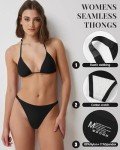 6 Pack Women's Soft Seamless No-Show Thongs