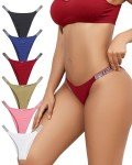 Levao Women’s Sexy Rhinestone Thong Multipacks