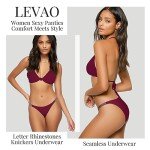 Levao Women’s Sexy Rhinestone Thong Multipacks
