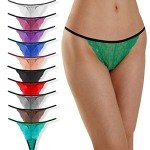 10 Pcs Low Rise Lace Thongs for Women