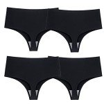 High Waisted Thongs for Women – 4 Pack