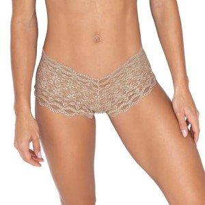 Leonisa Brown Lace Cheeky Low-Rise Hipster Panties