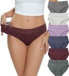 ALTHEANRAY Women's Lace Hipster Bikini Underwear Pack