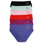 Angelina Women's 6-Pack Cotton Spandex Hipster Panties