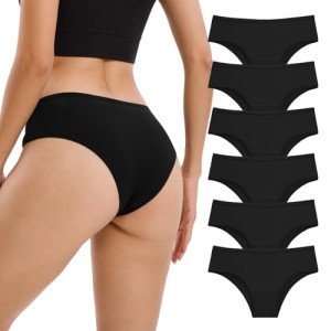 INNERSY Women's 6-Pack Breathable Cotton Hipster Panties