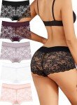 Sexy Lace Boy Shorts for Women – 5 Pack