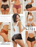 Lace Cheeky Boyshorts: 5-Pack for Women