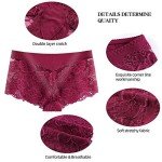 YaoKing Women's Lace Boyshort Panty 6-Pack