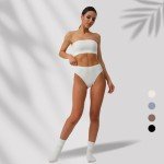 Ziboola Women's High Waisted Cotton Cheeky Panties