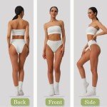 Ziboola Women's High Waisted Cotton Cheeky Panties