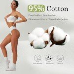 Ziboola Women's High Waisted Cotton Cheeky Panties