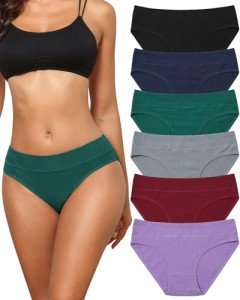 6 Pack Women's Cotton Hipster Underwear, Plus Size