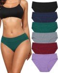6 Pack Women's Cotton Hipster Underwear, Plus Size