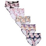 High Waisted Seamless Plus Size Floral Panties 5 Pack