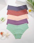 FINETOO Women’s Seamless No Show Briefs 5 Pack