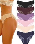 6-Pack Women's Lace Invisible Bikini Underwear Set