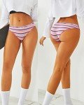 Cheeky Stripes Cotton Hipster Bikini Panties for Women